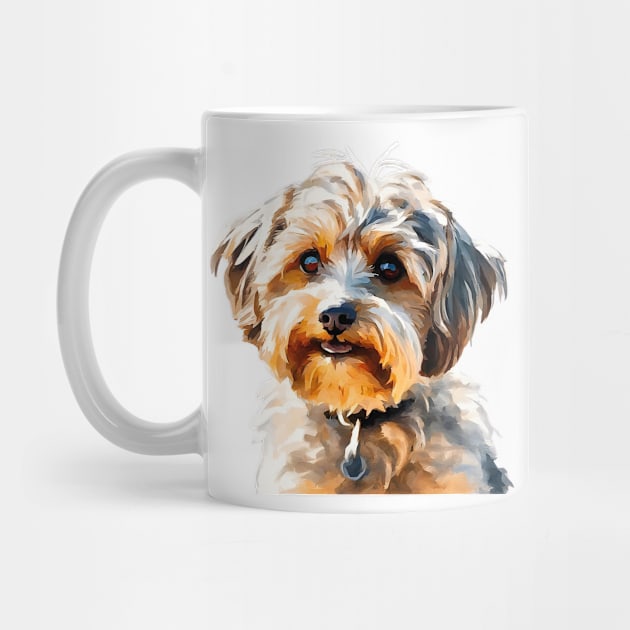 Yorkipoo Impressionism by Doodle and Things